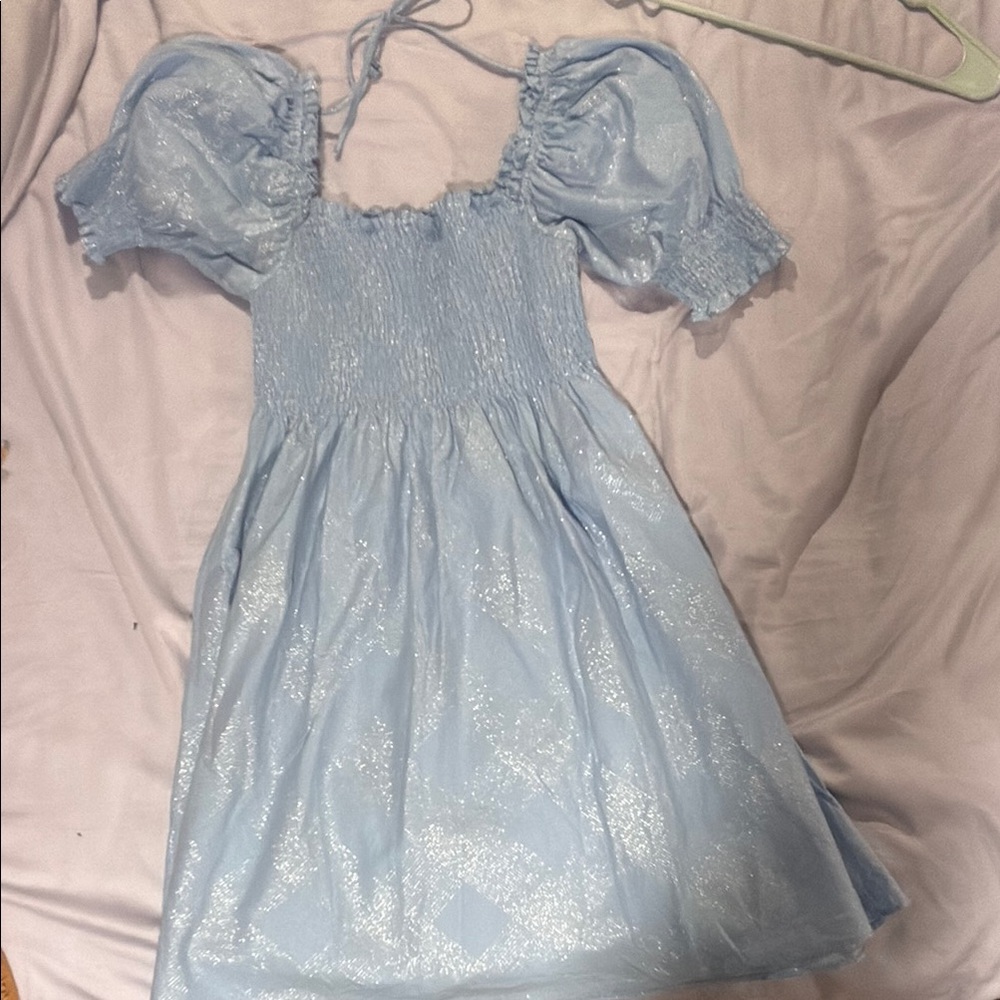 Hill House Light Blue Mini Dress